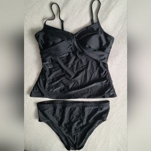 Christina black tankini and bottoms